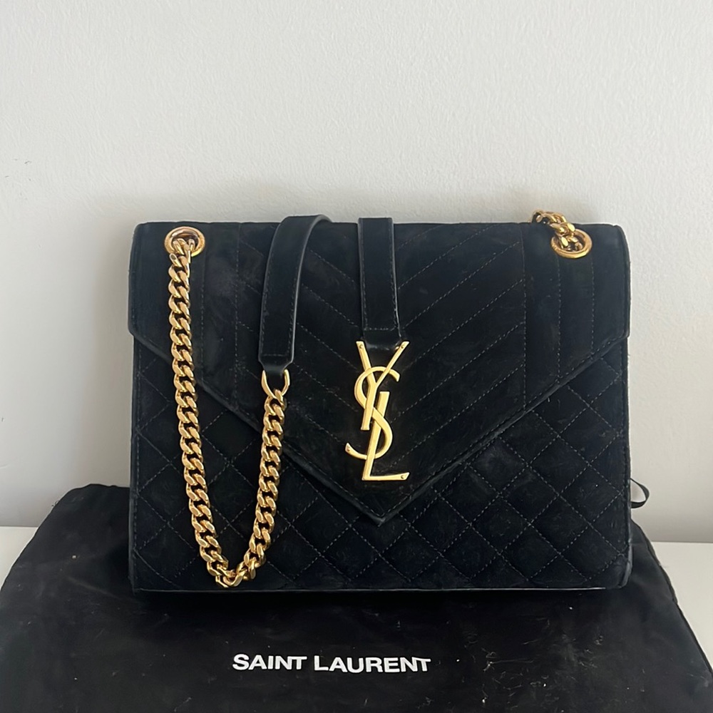 Saint Laurent Medium Envelope Quilted Shoulder Bag